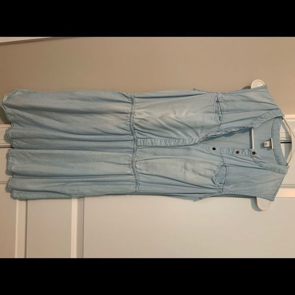 Merona blue dress with buttons size M - Picture 2 of 6